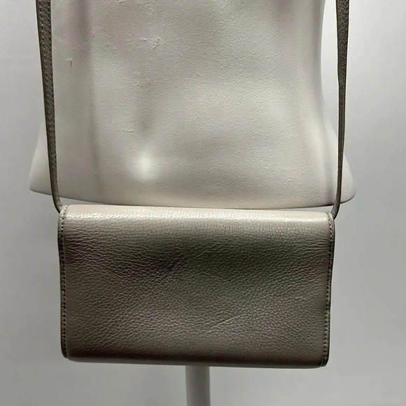 Tory Burch Robinson Concrete Leather Cross Body Wallet Convertible Clutch Purse - Picture 6 of 13